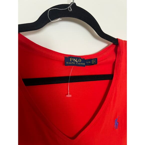 Polo Ralph Lauren Bright Orange Long sleeve top Large - Picture 2 of 6